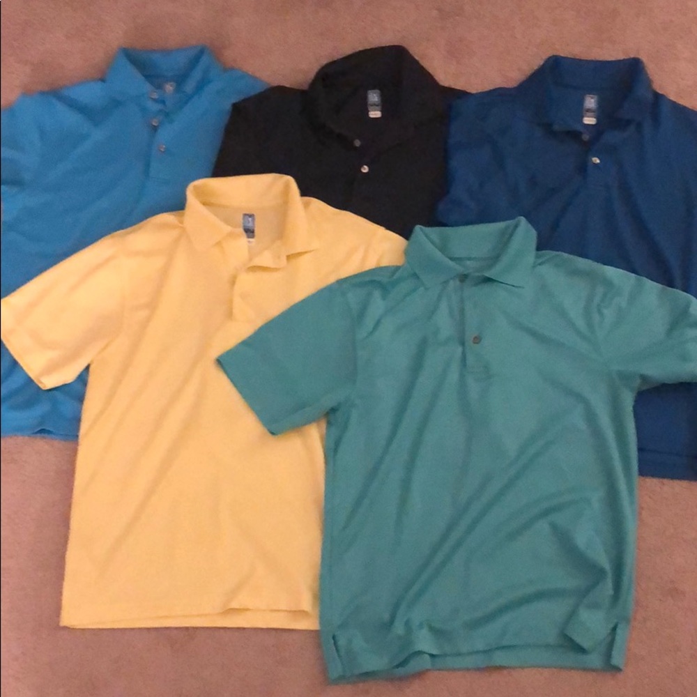 5 Golf/Polo Shirts: PGA Tour Size Small